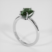 2.18 Ct. Green Sapphire Ring, 14K White Gold 2
