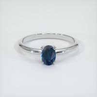 1.07 Ct. Sapphire Ring, 14K White Gold 1