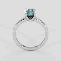 1.25 Ct. Greenish Blue Sapphire Ring, 14K White Gold 3