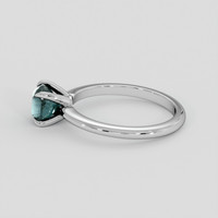 1.25 Ct. Greenish Blue Sapphire Ring, 14K White Gold 4