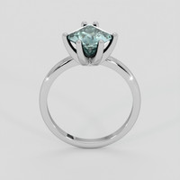 2.44 Ct. Greenish Blue Sapphire Ring, 14K White Gold 3