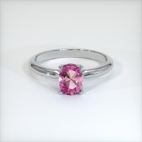 0.69 Ct. Purplish Pink Sapphire Ring, 14K White Gold 1