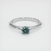 0.65 Ct. Sapphire Ring, 14K White Gold 1