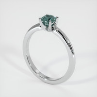 0.65 Ct. Sapphire Ring, 14K White Gold 2