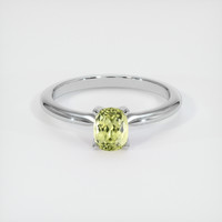 0.76 Ct. Sapphire Ring, 14K White Gold 1