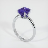 2.90 Ct. Sapphire Ring, 14K White Gold 2