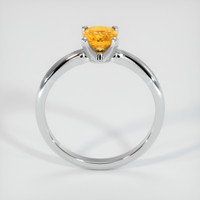 0.70 Ct. Orange Sapphire Ring, 14K White Gold 3