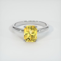 3.05 Ct. Yellow Sapphire Ring, 14K White Gold 1