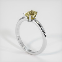 0.91 Ct. Yellow Sapphire Ring, 14K White Gold 2