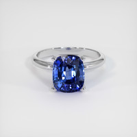 3.66 Ct. Sapphire Ring, 18K White Gold 1