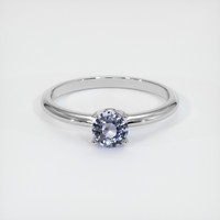 0.49 Ct. Purple Sapphire Ring, 18K White Gold 1