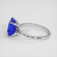 5.06 Ct. Blue Sapphire Ring, 18K White Gold 4