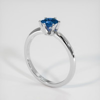 0.49 Ct. Sapphire Ring, 18K White Gold 2