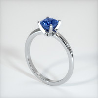 0.71 Ct. Sapphire Ring, 18K White Gold 2