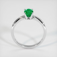 0.64 Ct. Emerald Ring, 18K White Gold 3