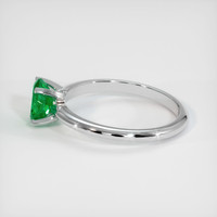 0.64 Ct. Emerald Ring, 18K White Gold 4