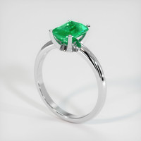 1.35 Ct. Emerald Ring, 18K White Gold 2