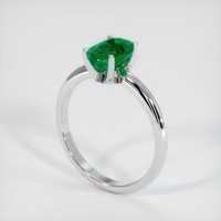 1.21 Ct. Emerald Ring, 18K White Gold 2