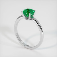 1.13 Ct. Emerald Ring, 18K White Gold 2