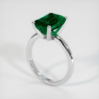 3.19 Ct. Emerald Ring, 18K White Gold 2