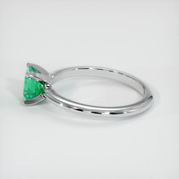 0.69 Ct. Emerald Ring, 18K White Gold 4