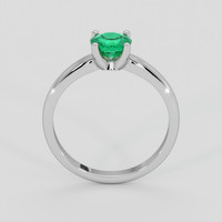 0.70 Ct. Emerald Ring, 18K White Gold 3