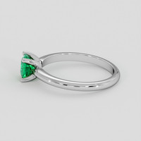 0.70 Ct. Emerald Ring, 18K White Gold 4