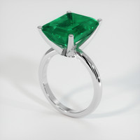 7.59 Ct. Emerald Ring, 18K White Gold 2