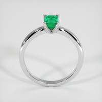 0.52 Ct. Emerald Ring, 18K White Gold 3