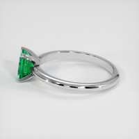 0.52 Ct. Emerald Ring, 18K White Gold 4