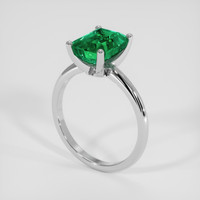 2.58 Ct. Emerald Ring, 18K White Gold 2