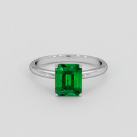 1.66 Ct. Emerald Ring, 18K White Gold 1