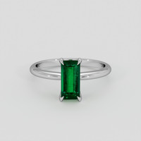 1.28 Ct. Emerald Ring, 18K White Gold 1