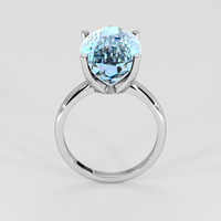 8.48 Ct. Blue Aquamarine Ring, 18K White Gold 3