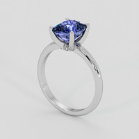2.30 Ct. Purplish Blue Spinel Ring, 18K White Gold 2