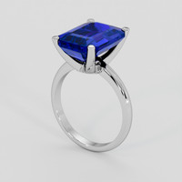 7.41 Ct. Blue Tanzanite Ring, 18K White Gold 2