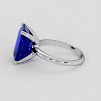 7.41 Ct. Blue Tanzanite Ring, 18K White Gold 4
