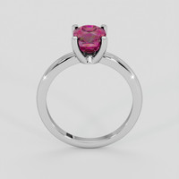 1.92 Ct. Purplish Red Rhodolite Garnet Ring, 18K White Gold 3