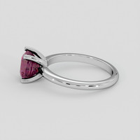 1.92 Ct. Purplish Red Rhodolite Garnet Ring, 18K White Gold 4