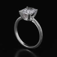 2.00 Ct. Gemstone Ring, 18K White Gold 2