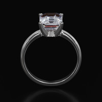 2.00 Ct. Gemstone Ring, 18K White Gold 3