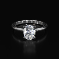 1.40 Ct. Gemstone Ring, 18K White Gold 1