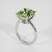 9.47 Ct. Green Tourmaline Ring, 18K White Gold 2