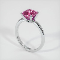 2.04 Ct. Purplish Pink Sapphire Ring, 18K White Gold 2