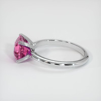 2.04 Ct. Purplish Pink Sapphire Ring, 18K White Gold 4