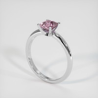 1.13 Ct. Pink Sapphire Ring, 18K White Gold 2