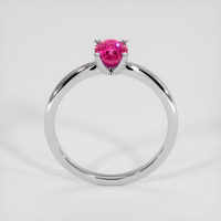 0.85 Ct. Pink Sapphire Ring, 18K White Gold 3