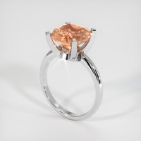 5.19 Ct. Sapphire Ring, 18K White Gold 2