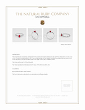 Ruby Ring 0.55 Ct., 18K White Gold Appraisal
