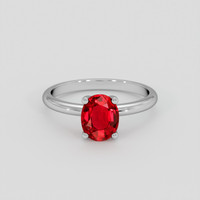1.24 Ct. Ruby Ring, 18K White Gold 1